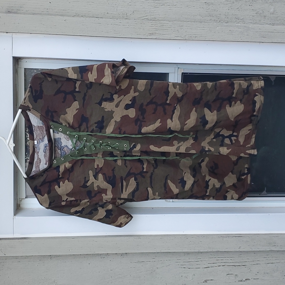 Cute Camo Shirt, Shoptiques, 2XL